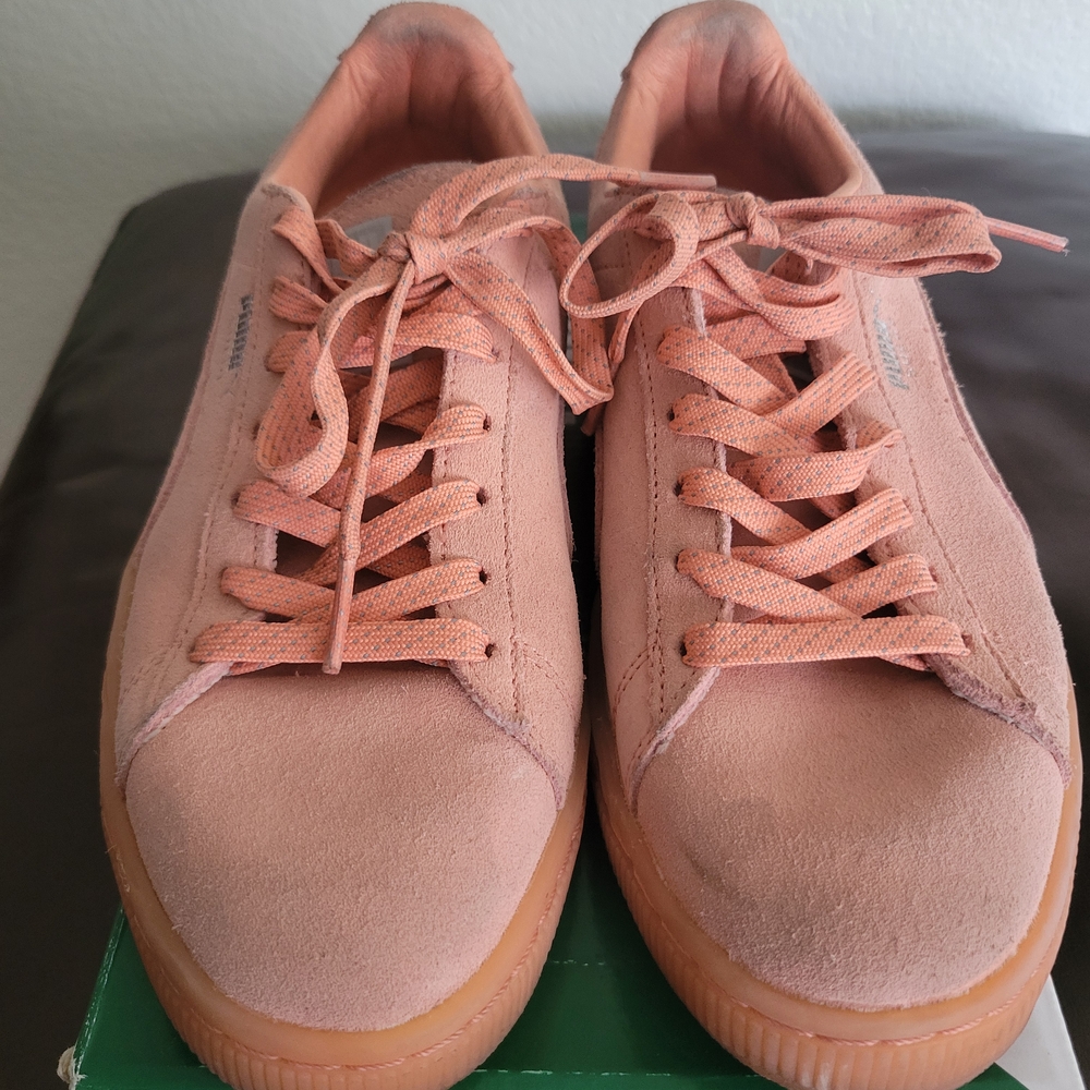 Puma Pink Sneakers Suede Low-Top